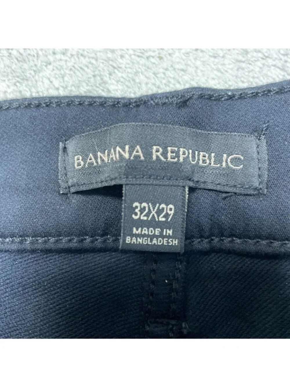 Banana Republic Men's 32X29 5 Pocket Black Pants Cotton Blend Stretch Slim e1519